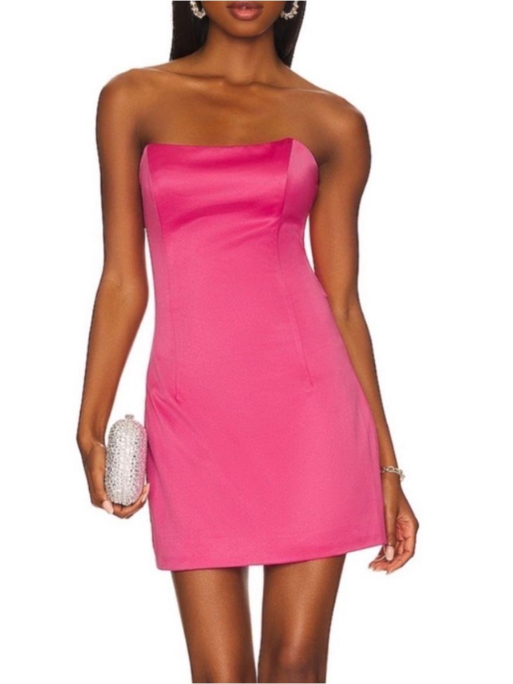 Elliatt Strapless Fuchsia Mini Dress
